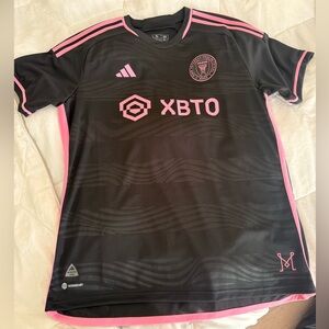 Adidas Kids Black and Pink Sports Jersey